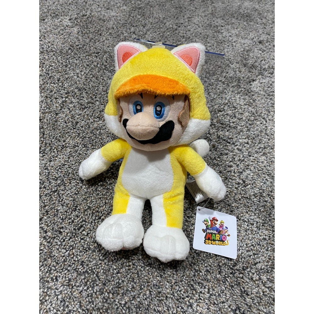 Nintendo Super Mario 3D World Cat Mario Plush Little Buddy Yellow Cat Suit